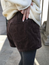 [Guest Look] Corduroy Shorts with Fur Lining (3c)