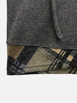 Mode Slim Fit Check Pattern Hoodie (2c)