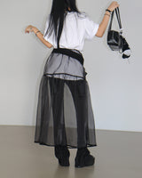 Pleated Slim Long Bootcut Pants