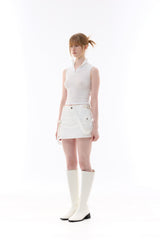 JOSEE HALF ZIP-UP / WHITE