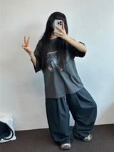 💚5000ソルド🥳❤‍🔥ナイロンバージョン🥳❤‍🔥 ツーピンタックバルーンコットンパンツ💚🖤🩶🤎5COLOR