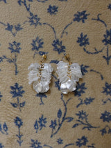 PEARL PETAL DROP EARRINGS