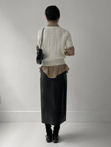 Autumn Wool Cable Knit Half Knit