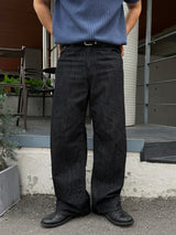 Summer slab embo black jeans
