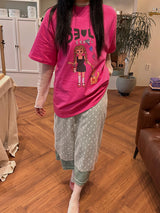 WALK GIRL PRINT T-SHIRT (2COL)