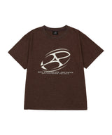 Big Graphic Logo Crop Tee Brown