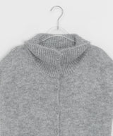 Siduri Hairy Collar Short Sleeve Knit Cardigan