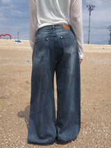 Punji Daily Washing Wide Denim Pants