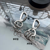 2Type Carabiner Silver Keyring