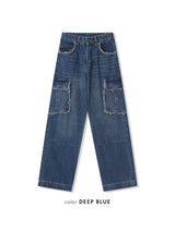 Fringe cargo denim pants(3colors)