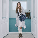 Ribbon dumpling bag_navy