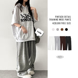 Us waist banding pintuck wide pants