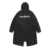 24FW SCRIPT LOGO PRINTING FISHTAIL JACKET BLACK
