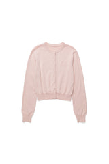 Slim round cardigan_pink