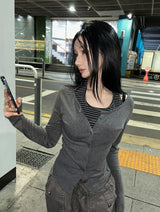 Mix-match layered cardigan set