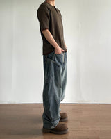 Solar embroidered denim pants
