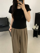 Briki Wide Pintuck Long Slacks