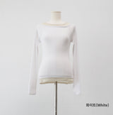 Charlotte Color Block Off-Layered T-shirt