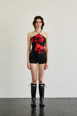  FLUTTER HALTERNECK / RED