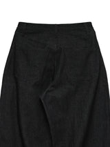 6CRAYON 11.3oz Black Non-Fade Wide-Leg Baggy Denim Pants