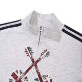 UNION JACK JERSEY ZIP UP - GRAY 