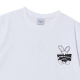 25SS NEWSPAPER RABBIT SHORT SLEEVE T-SHIRT WHITE