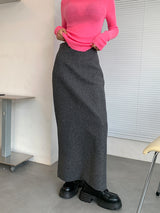 WOOL SOFT LONG SKIRT (4COLOR)