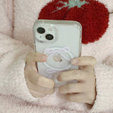 [magsafe] バレエコアダブルリボンジェルハードケース - pink