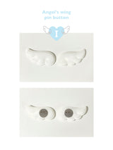 Angel's wing pin button 2ea