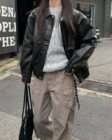 Humming leather jacket