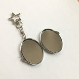 Oval-Shaped Mirror Keychain/楕円形ミラーキーホルダー