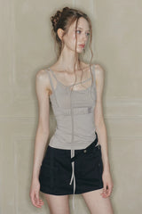 CORSET PANEL TOP grey