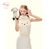 [GirlyFancyClub]3Dドッグフェイスミンクファーニットタンクトップ