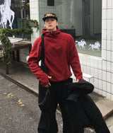 No.1540 fleece FH string hood-T (3color)