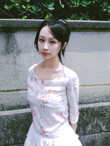 VINTAGE ROSE 3/4 T-SHIRT IVORY