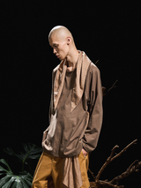 24AW バタフライフリーレゾナンスパッチワークカラーブレーキングネックスカーフロングスリーブT