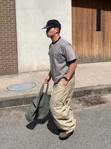 Damage wide work pants