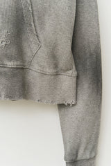 Tank Fading Waffled Zip Hoodie