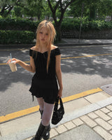 リボンレースストッキング