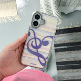 (Copy of) [MADE] [Glossy Glass Silver Bumper Case] Stripe Melody