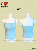 Lettering Pad Camisole Sleeveless T-shirt
