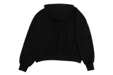 Black button hoodie