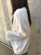 モヘアカーディガン