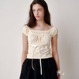 Eyelet Layered T-shirt (Yellow)