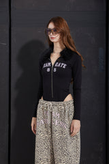 FUR COLLAR BODYSUITE