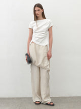 (PT-5638)COSMO SKIRT LAYERD PANTS