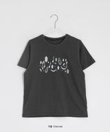 26SS★ [BAONHAUS] Podenne Printed Crop Short Sleeve Tee