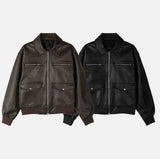 [F/W] ウエスタンクロップレザージャンパー(2color)