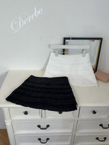 French mini frill skirt