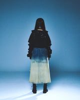 DESTROYED DENIM SKIRT